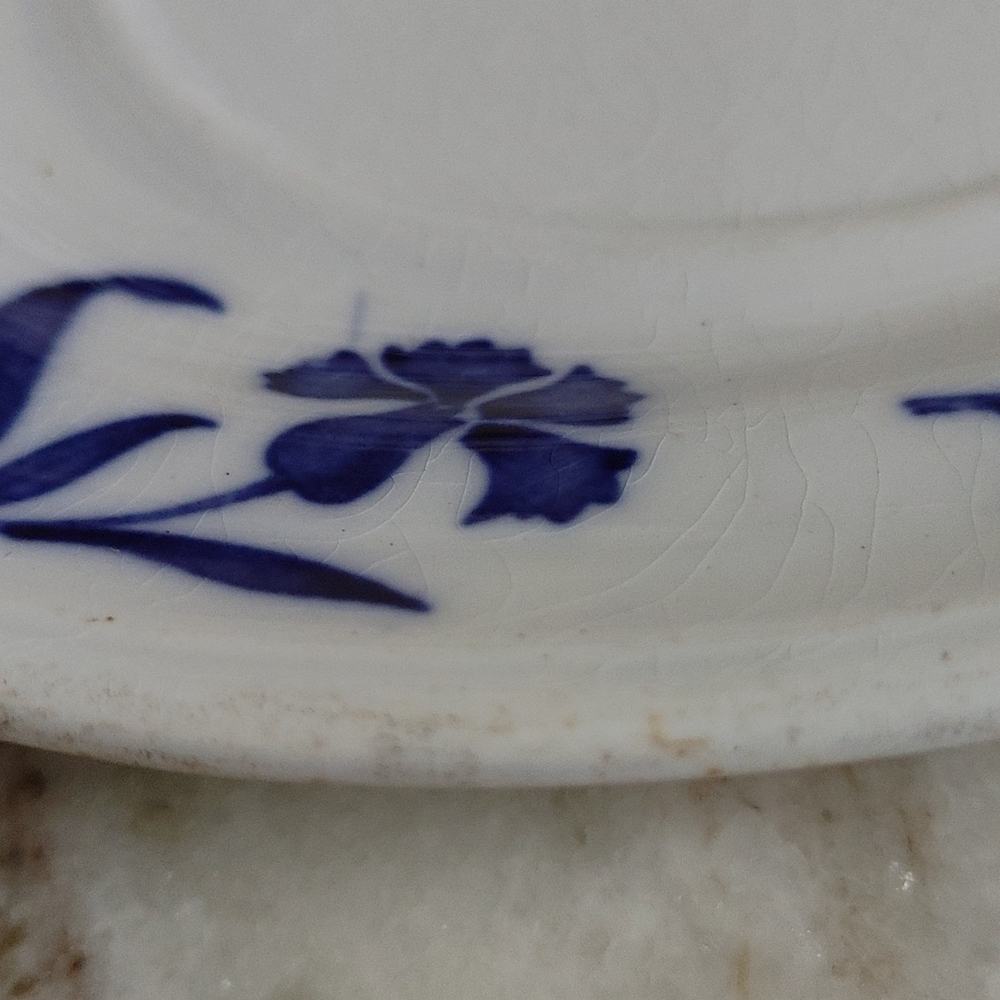 160 Year Old (1866 dated) Flow Blue Minton Oval Dishes - Picture 12 of 16